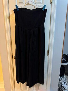 Torrid Washable Gauze Drape Leg Cover-Up Jumpsuit - Black Size 3X